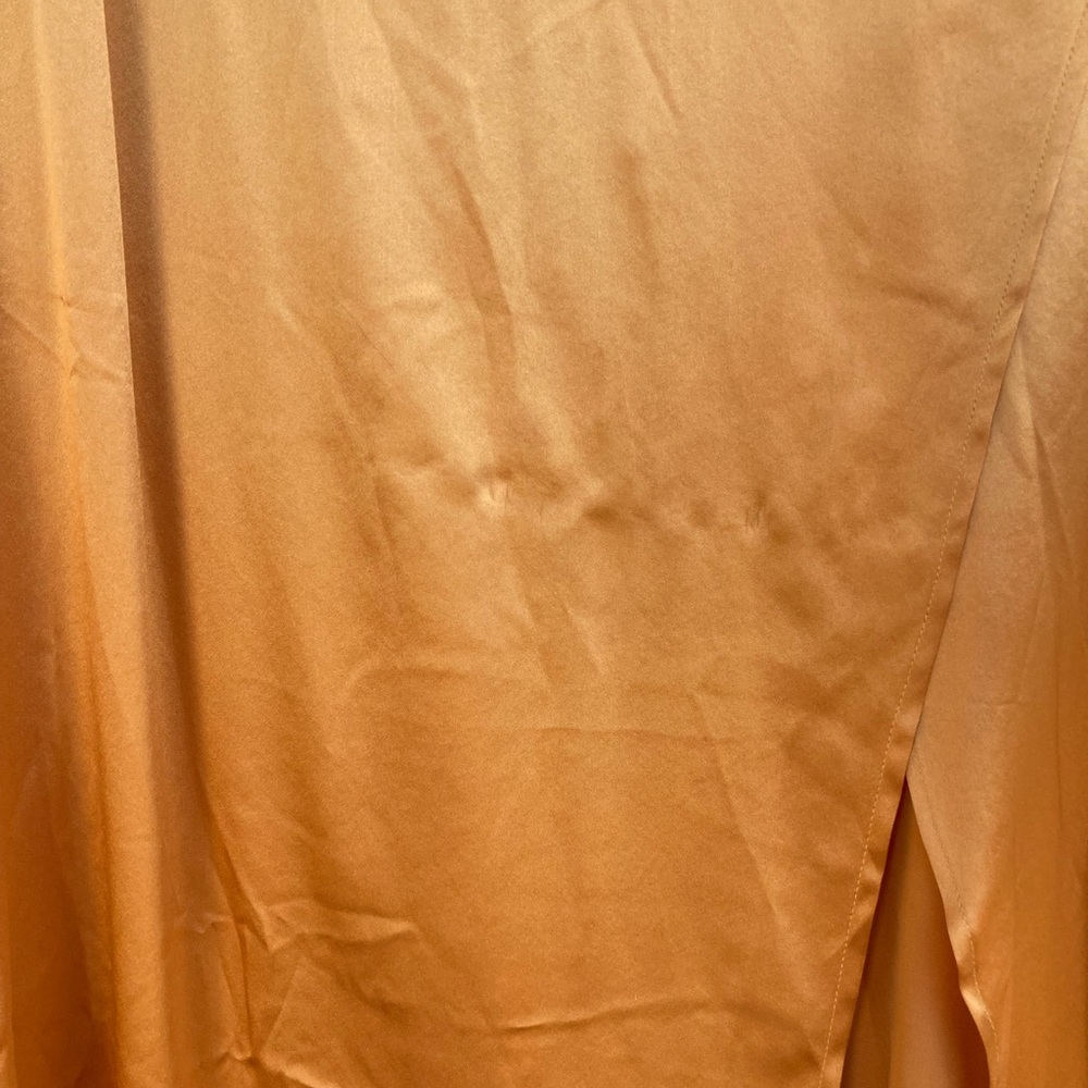 Reformation Marguerite Cantaloupe Satin Midi Dress - Picture 9 of 9